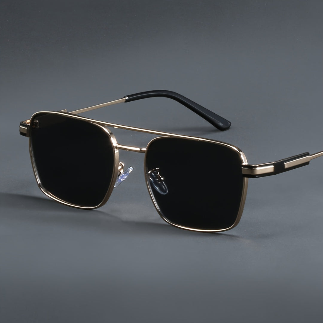 Solbriller herre | Aviator solbriller i metal firkantet