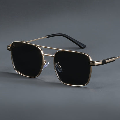Solbriller herre | Aviator solbriller i metal firkantet