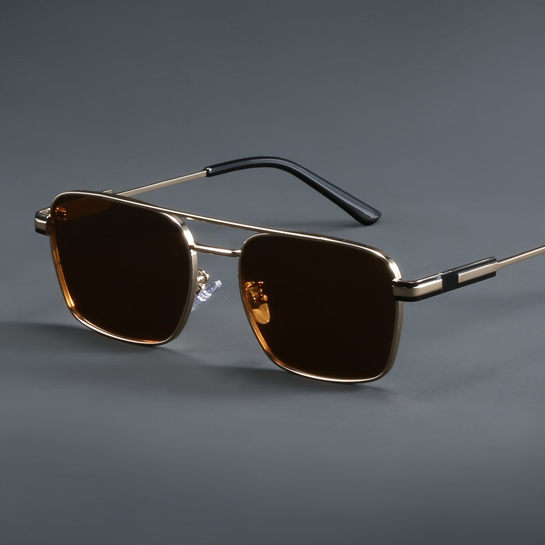 Solbriller herre | Aviator solbriller i metal firkantet