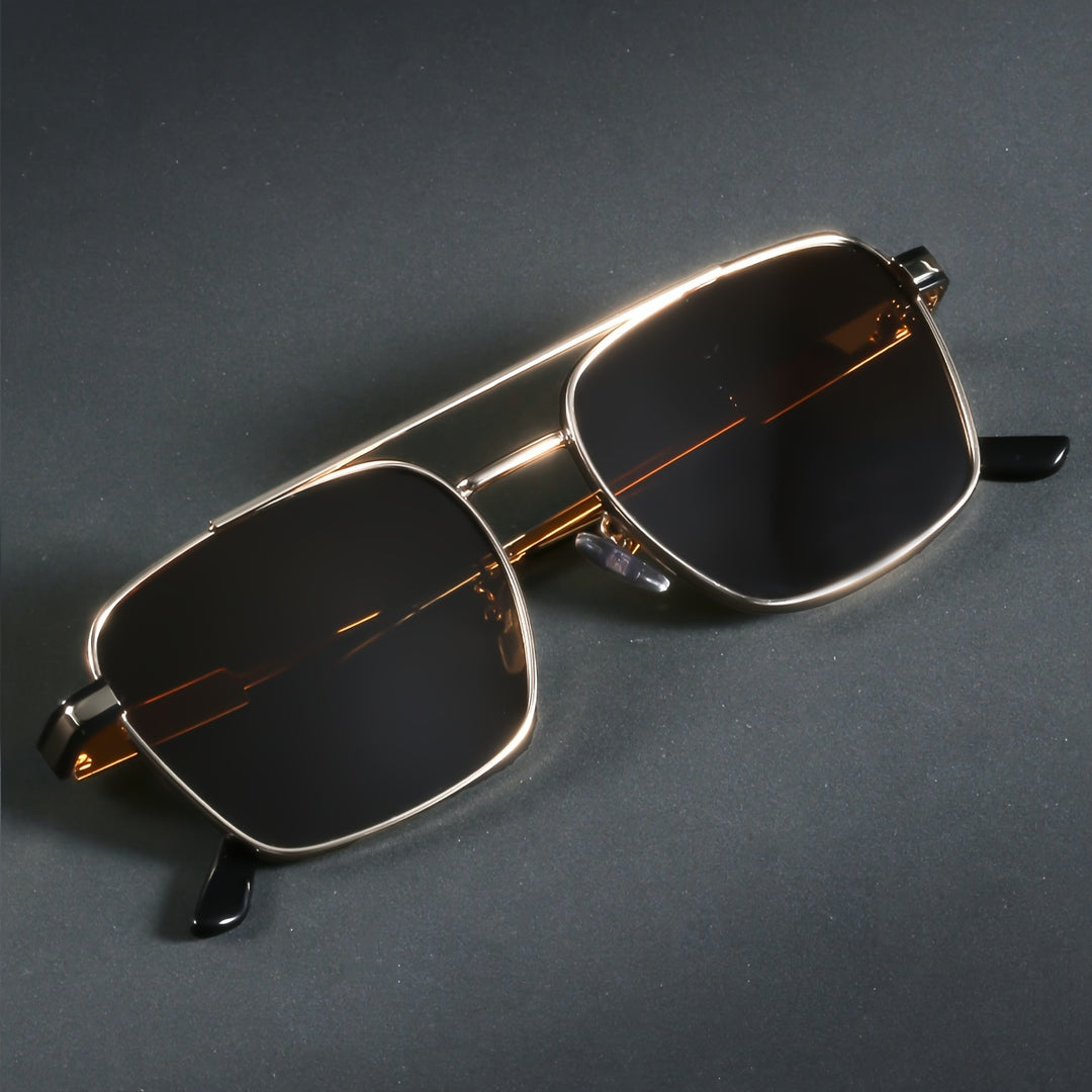 Solbriller herre | Aviator solbriller i metal firkantet
