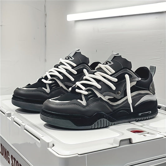 SUENTA Herren Sneaker Sommer Leichte und Bequeme Freizeitschuhe Für Warme Tage Schwarz