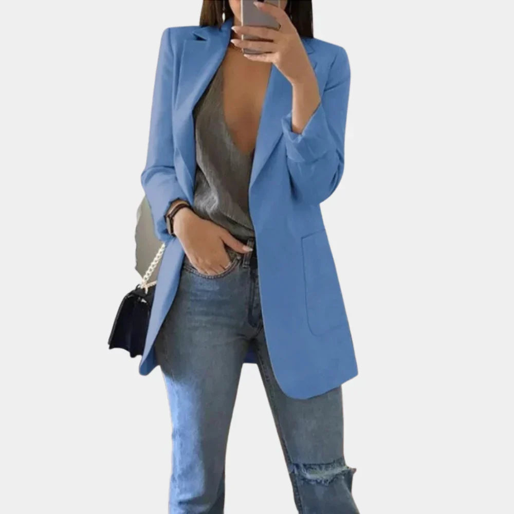 Women’s Longline Slim Fit Tailored Blazer Jacket