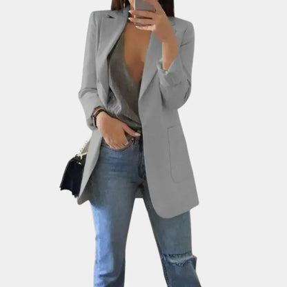 Women’s Longline Slim Fit Tailored Blazer Jacket