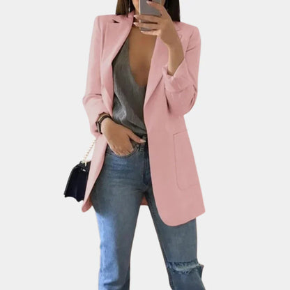Women’s Longline Slim Fit Tailored Blazer Jacket