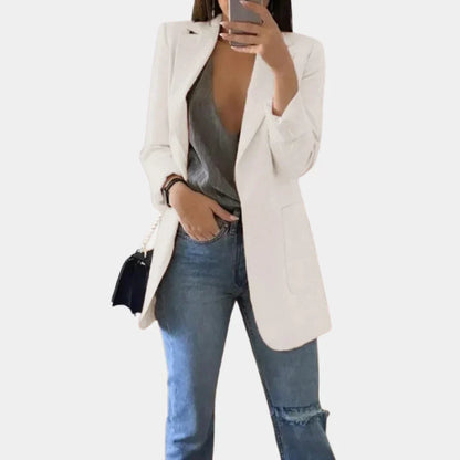 Women’s Longline Slim Fit Tailored Blazer Jacket