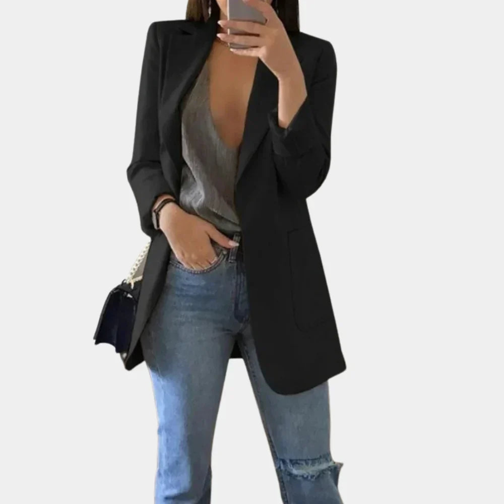 Women’s Longline Slim Fit Tailored Blazer Jacket