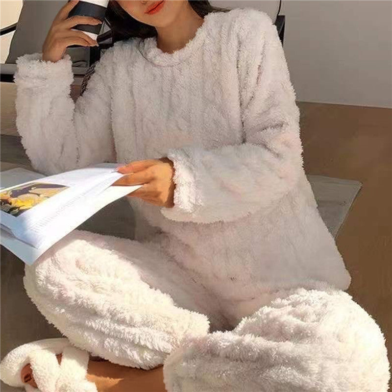 Lunara Women’s Fleece Pyjama Set – Ultra Soft Warm Two-Piece Loungewear for Home & Sleep