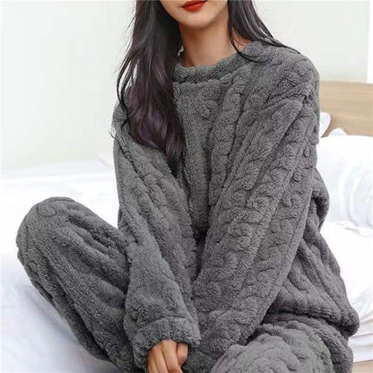 Lunara Women’s Fleece Pyjama Set – Ultra Soft Warm Two-Piece Loungewear for Home & Sleep