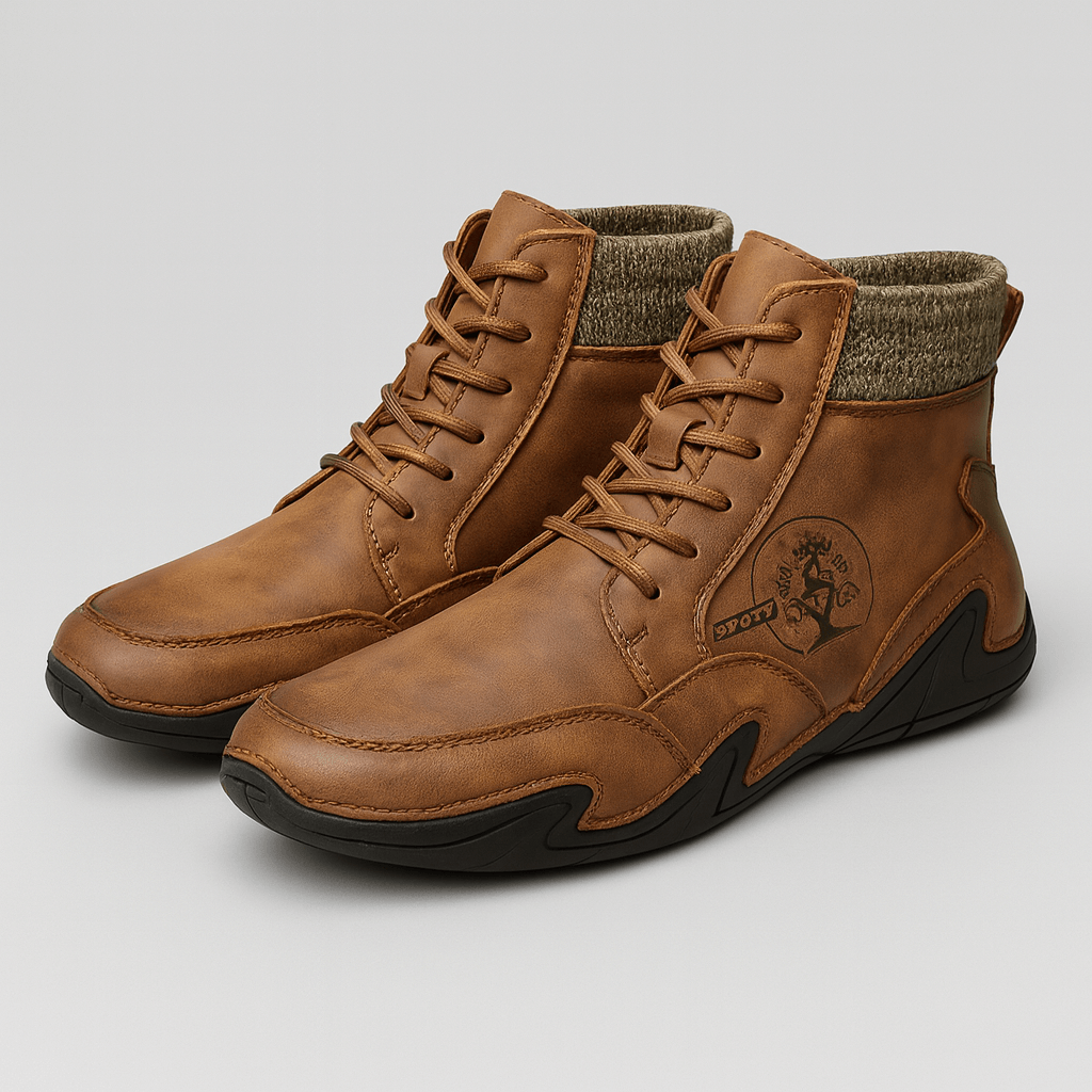 Bluzeo | Vintage leather ankle boots