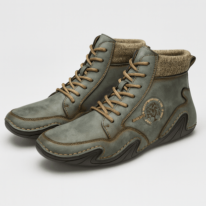 Bluzeo | Vintage leather ankle boots