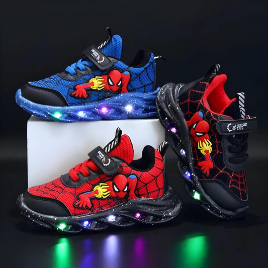 Dziecięce Trampki Z Podświetleniem LED | Buty W Stylu Superbohaterów