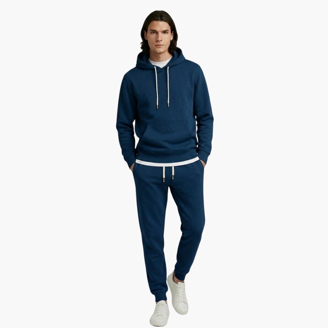 Sportive Herren Trainingsanzug | Bequemer Kapuzenpullover & Schmal zulaufende Jogginghosen für Fitness und Freizeit 7