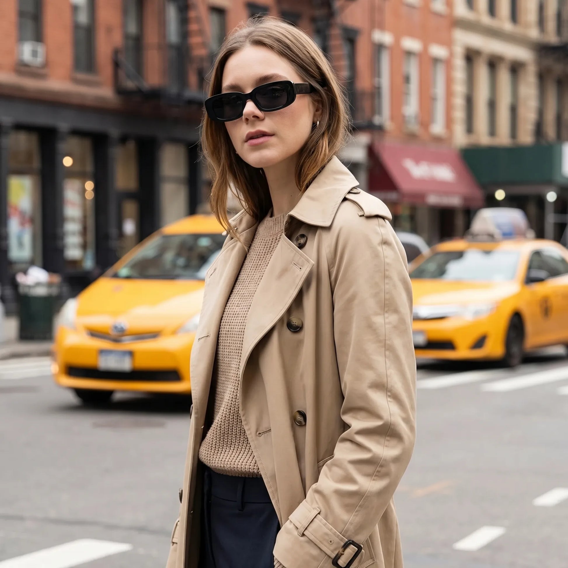 Squarova - Narrow Rectangular Retro Frame Sunglasses  Everyday Sun Shading