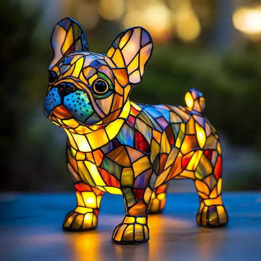 Farverig Hundelampe i Glasdesign - Skab Hygge i Dit Hjem