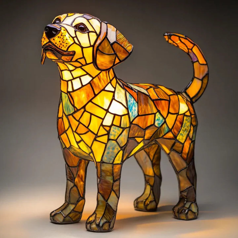 Farverig Hundelampe i Glasdesign - Skab Hygge i Dit Hjem