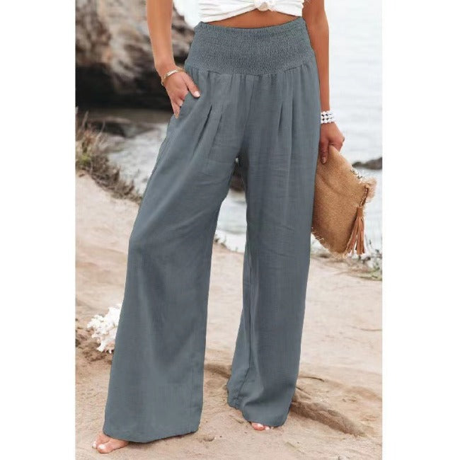 Stilvolle Stoffhose Damen | Hohe Taille aus Leinenmischung | Leichte Sommerhose für ultimativen Komfort 2