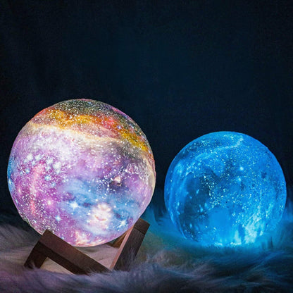 Stolní lampa galaxie měsíc dekorativní usb