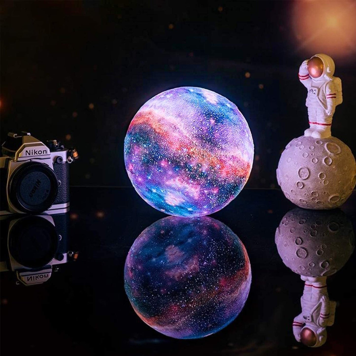 Stolní lampa galaxie měsíc dekorativní usb