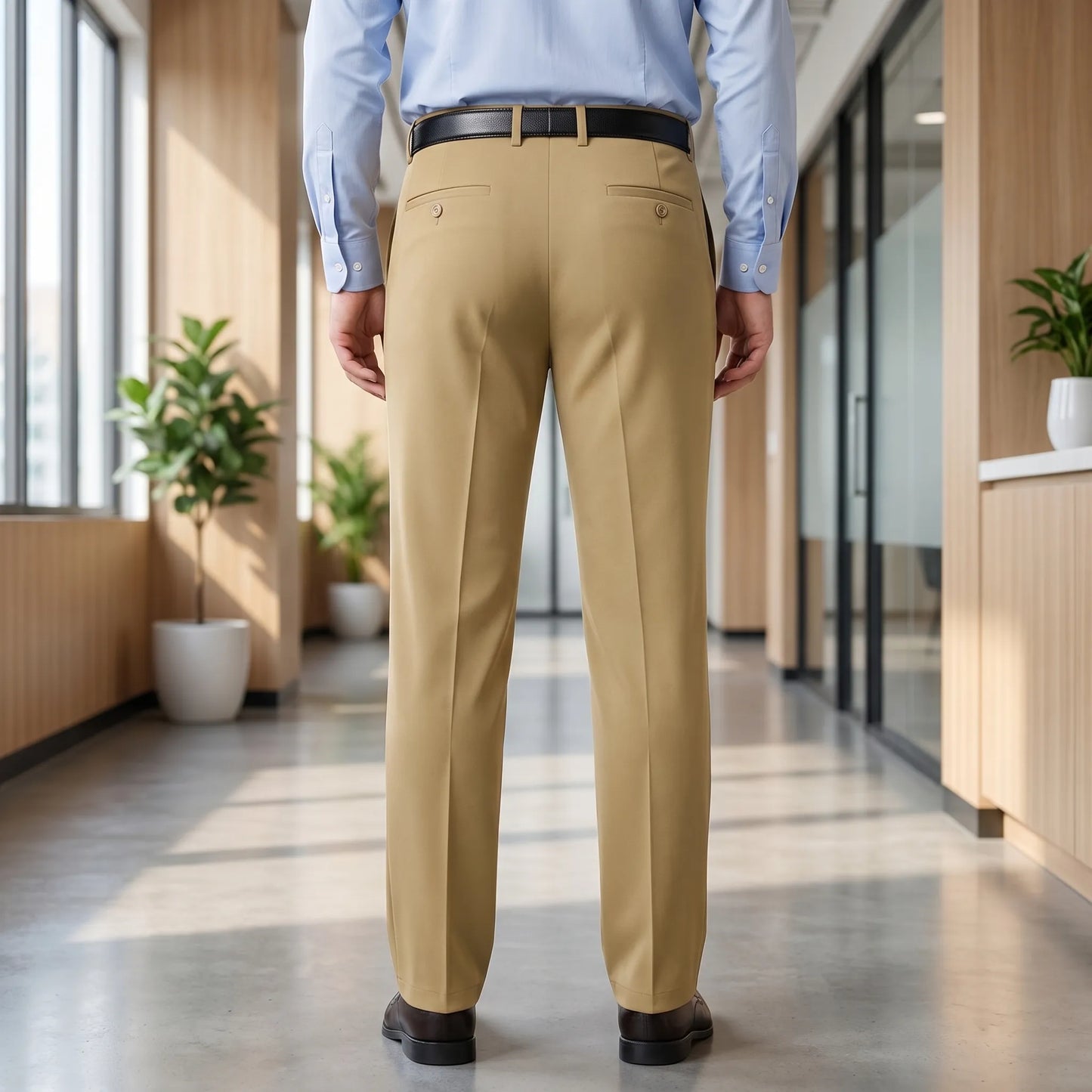Straivex - Straight-Leg Loose Fit Trousers  Office And Boardroom Wear