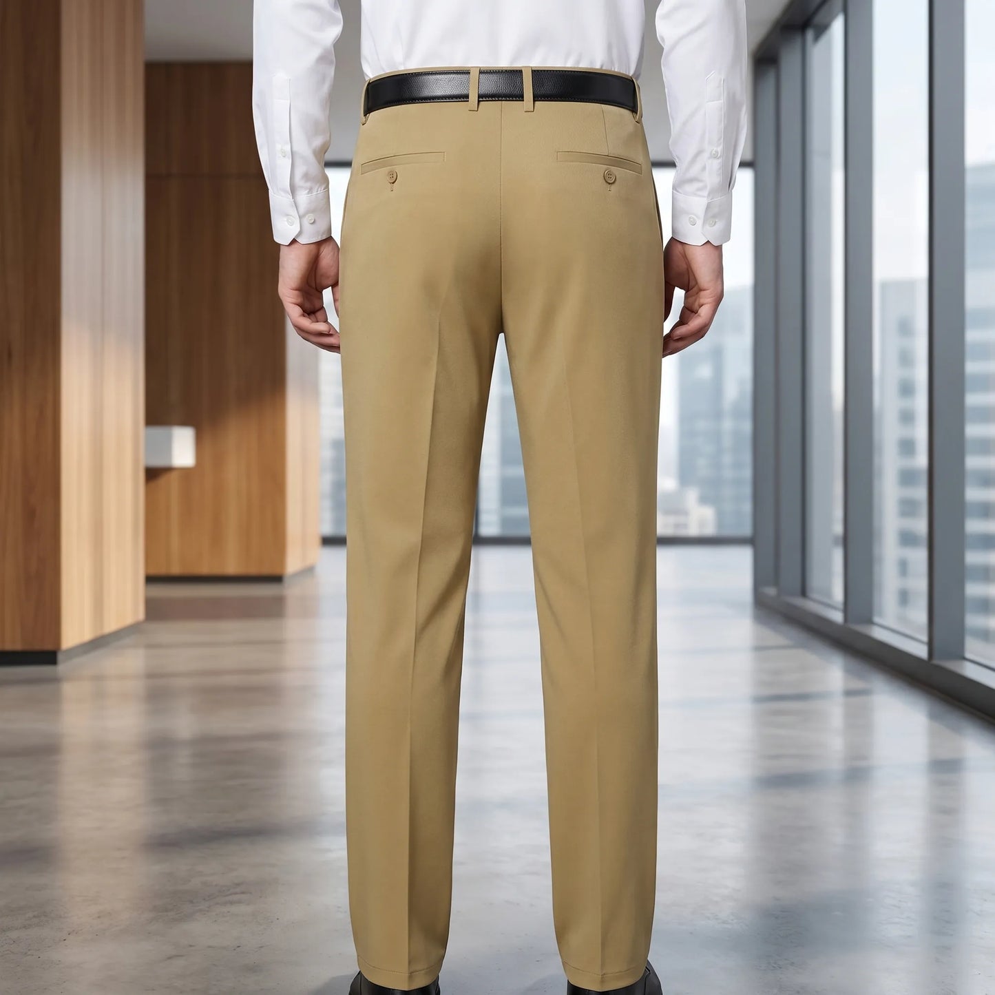 Straivex - Straight-Leg Loose Fit Trousers  Office And Boardroom Wear