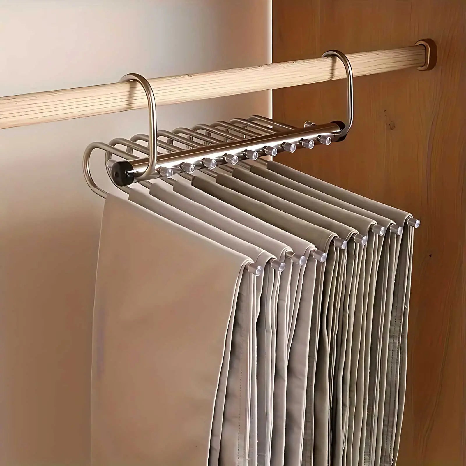 Stretto Edelstahl Kleiderbügel-Organizer – Stilvolle Platzsparende Lösung für Ihre Kleidung 4
