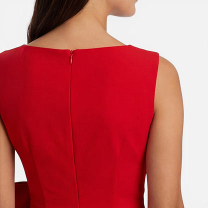 Women’s Sculpted Bow Cocktail Dress – Elegant Slim Fit Formal Dress