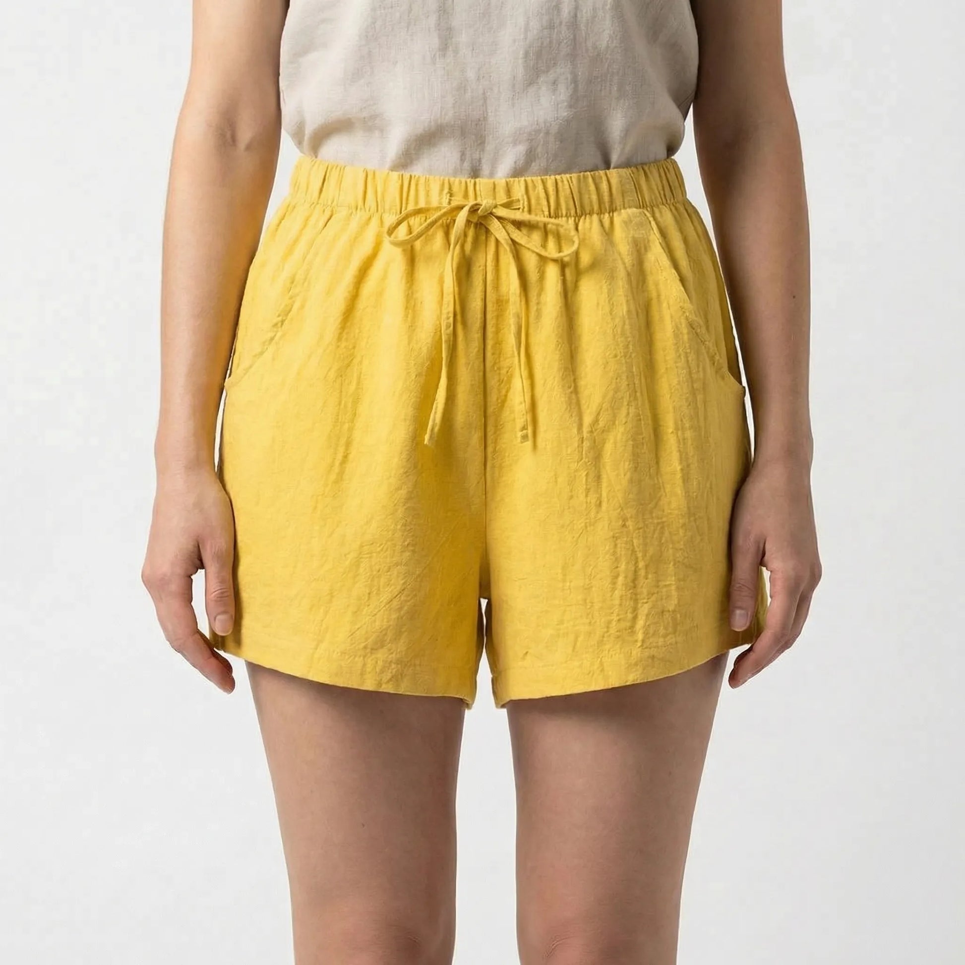 Summova - Short De Tiro Alto Con Cordón Ajustable 