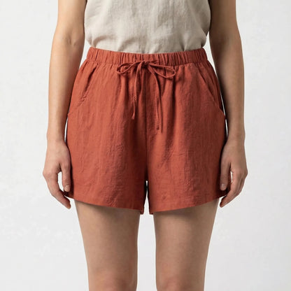 Summova - Short De Tiro Alto Con Cordón Ajustable 