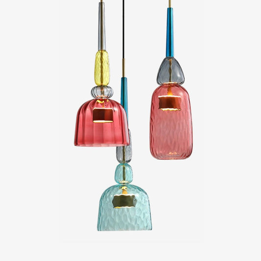 Design Glazen Hanglamp Met Gekleurd Glas En Geïntegreerde Led Moderne Cilindervormige Plafondlamp Voor Keuken Eettafel Woonkamer Met Verstelbaar Snoer | Restfield