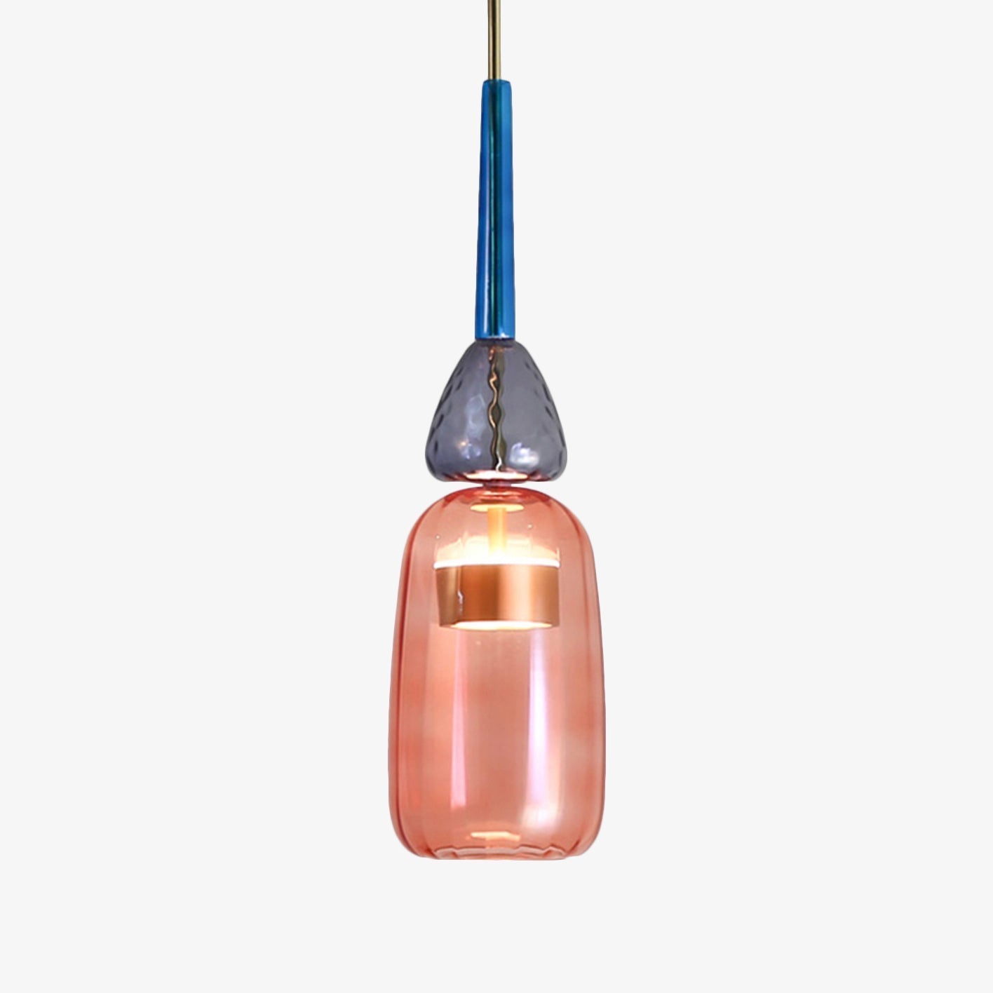 Design Glazen Hanglamp Met Gekleurd Glas En Geïntegreerde Led Moderne Cilindervormige Plafondlamp Voor Keuken Eettafel Woonkamer Met Verstelbaar Snoer | Restfield