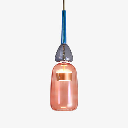 Design Glazen Hanglamp Met Gekleurd Glas En Geïntegreerde Led Moderne Cilindervormige Plafondlamp Voor Keuken Eettafel Woonkamer Met Verstelbaar Snoer | Restfield