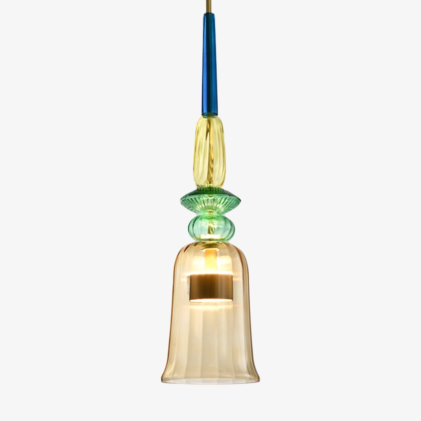 Design Glazen Hanglamp Met Gekleurd Glas En Geïntegreerde Led Moderne Cilindervormige Plafondlamp Voor Keuken Eettafel Woonkamer Met Verstelbaar Snoer | Restfield