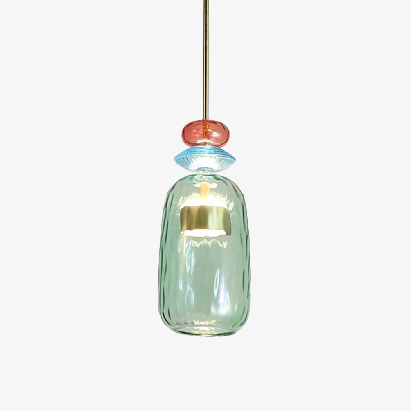 Design Glazen Hanglamp Met Gekleurd Glas En Geïntegreerde Led Moderne Cilindervormige Plafondlamp Voor Keuken Eettafel Woonkamer Met Verstelbaar Snoer | Restfield