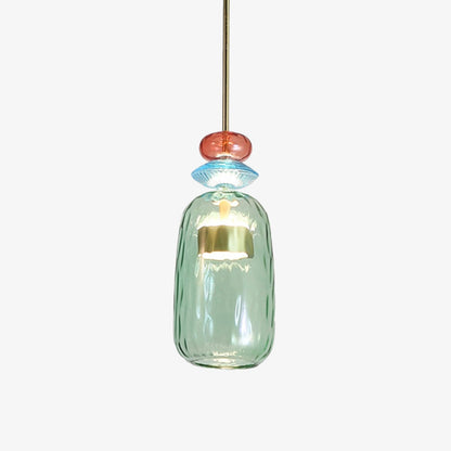 Design Glazen Hanglamp Met Gekleurd Glas En Geïntegreerde Led Moderne Cilindervormige Plafondlamp Voor Keuken Eettafel Woonkamer Met Verstelbaar Snoer | Restfield