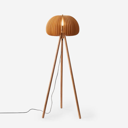 Moderne Holz-LED-Stehlampe