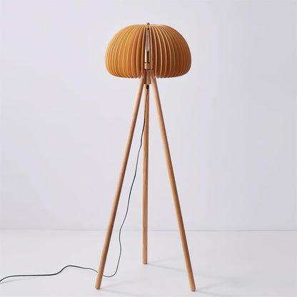 Moderne Holz-LED-Stehlampe
