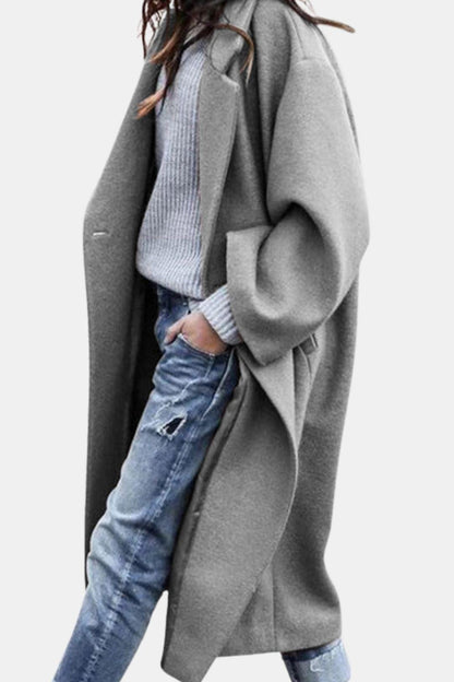 Sylvia - Relaxed Long Hem Double Breasted Coat