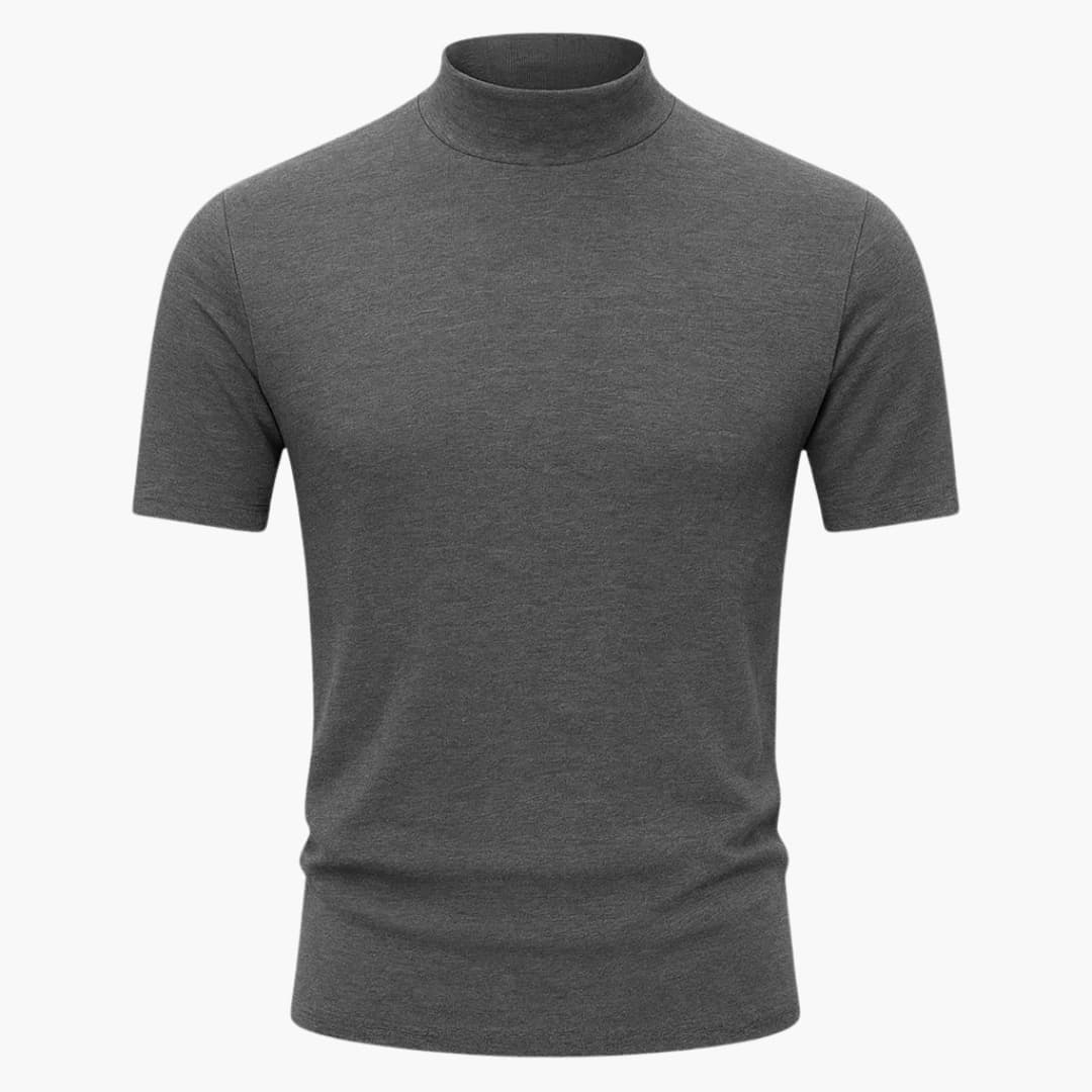 T-Shirt Heren | Slim Fit met Staande Kraag & Stijlvolle Look