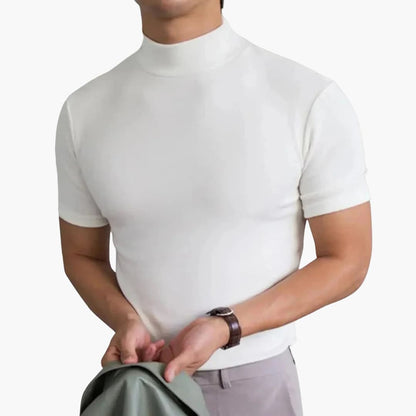 T-Shirt Heren | Slim Fit met Staande Kraag & Stijlvolle Look