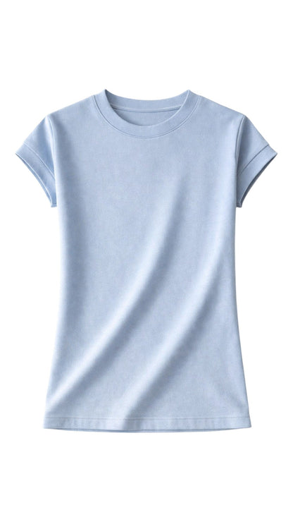 T-Shirt con Collo O e Maniche Corte Uomo | Comfort Quotidiano & Linea Essenziale