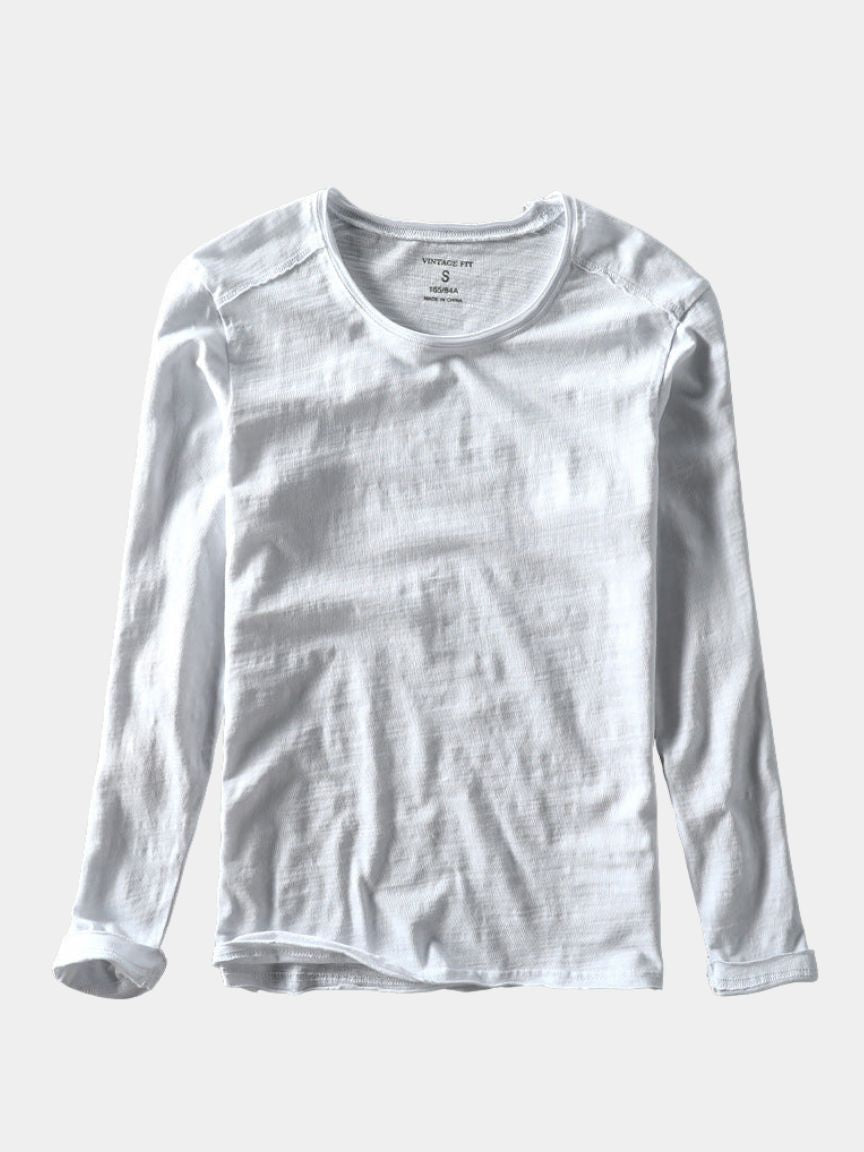 T-shirt herre | Vintage long sleeve t-shirt med rund hals