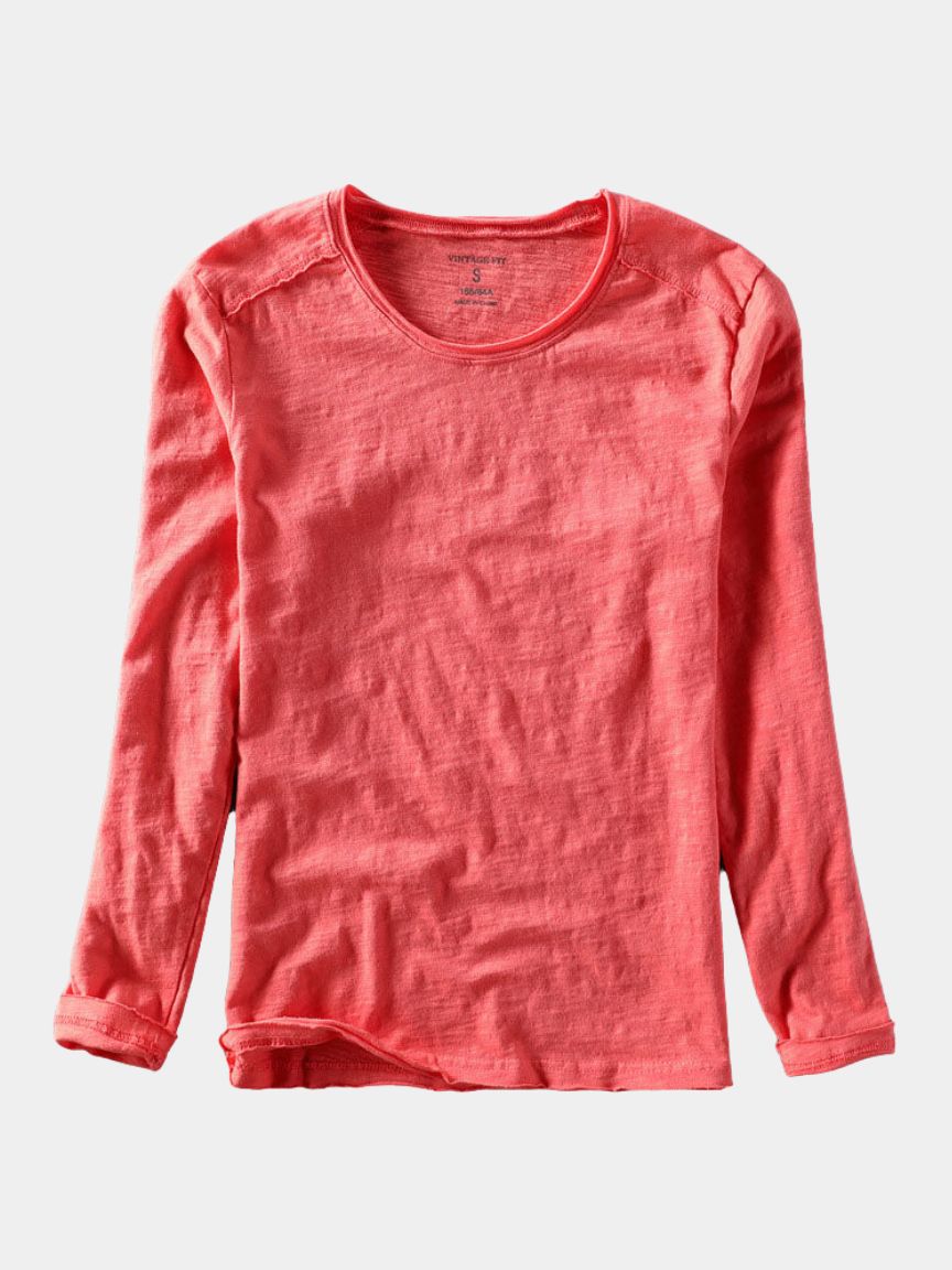 T-shirt herre | Vintage long sleeve t-shirt med rund hals