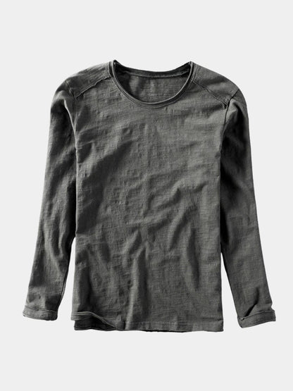 T-shirt herre | Vintage long sleeve t-shirt med rund hals