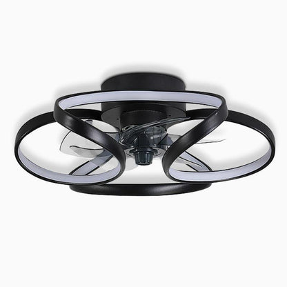 Flower LED modern built-in ceiling fan with remote control