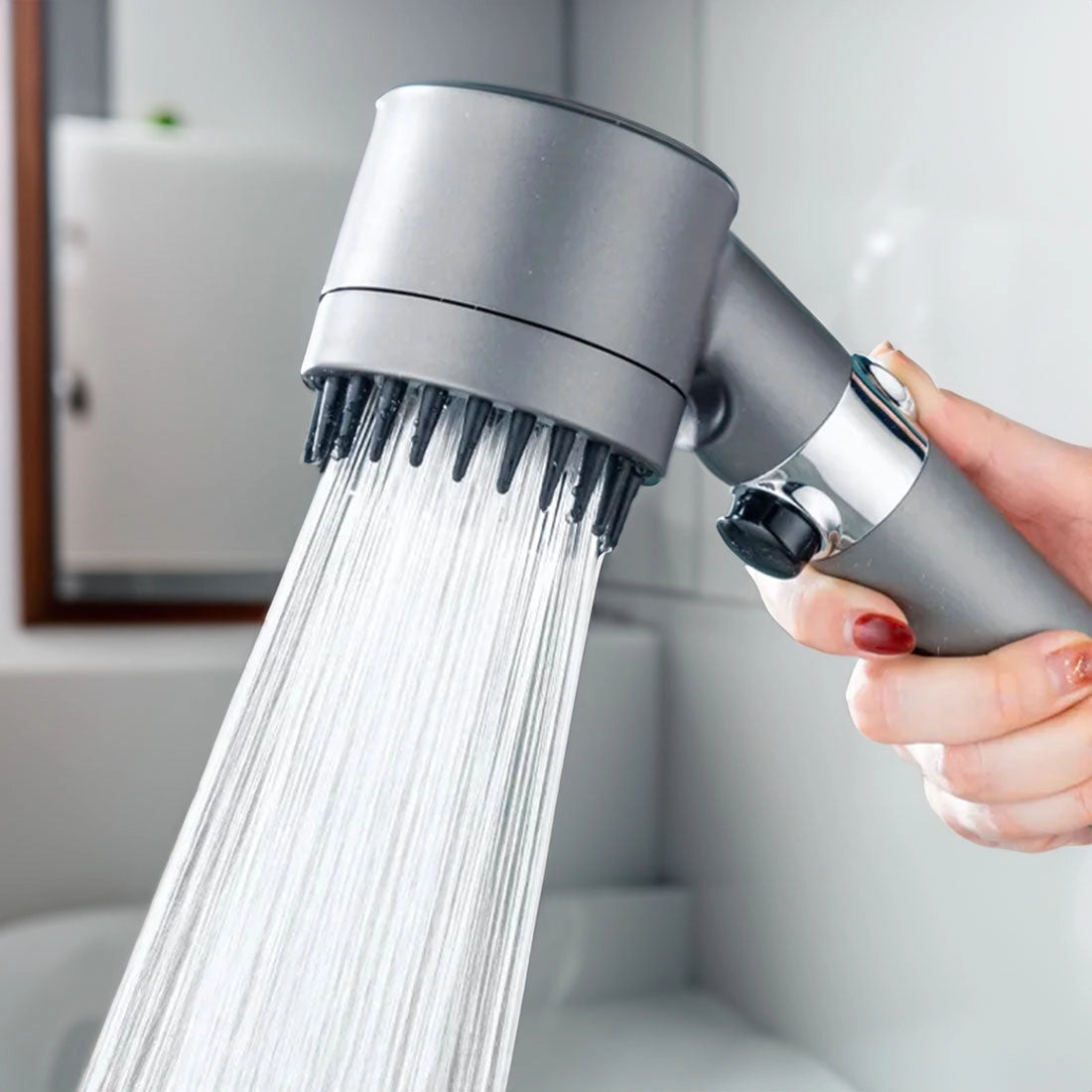 PowerShower – Højtryksbruser med Justerbar Vandstrøm til Spa-Lignende Oplevelse