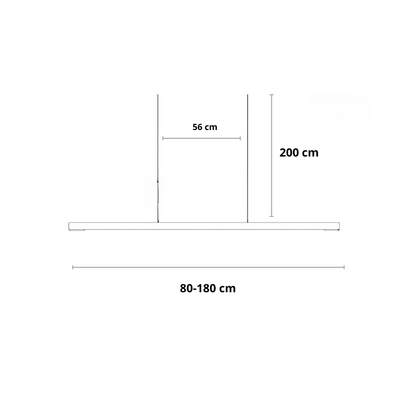 LED Hängelampe Esstisch Linear Schwarz, Pendelleuchte Dimmbar 120–200 cm