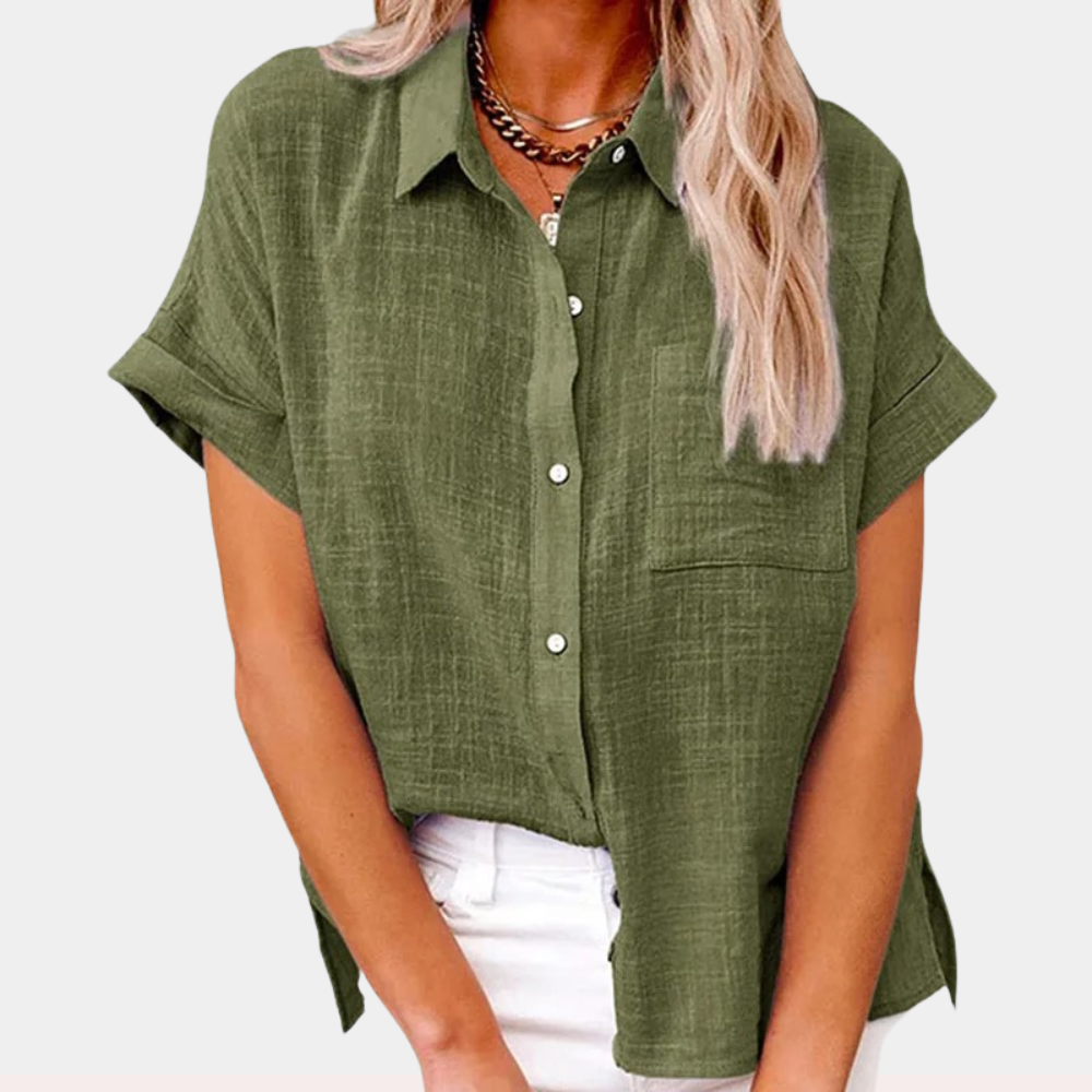 Mariah – Airy Cotton Linen Womens Blouse