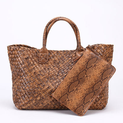 Tezza | Stylische Einkaufstasche mit Serpentinendruck