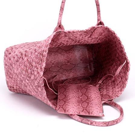 Tezza | Stylische Einkaufstasche mit Serpentinendruck