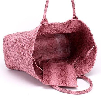 Tezza | Stylische Einkaufstasche mit Serpentinendruck
